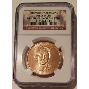 2009 Julia Tyler U.S. Mint First Spouse Bronze Medal BU NGC